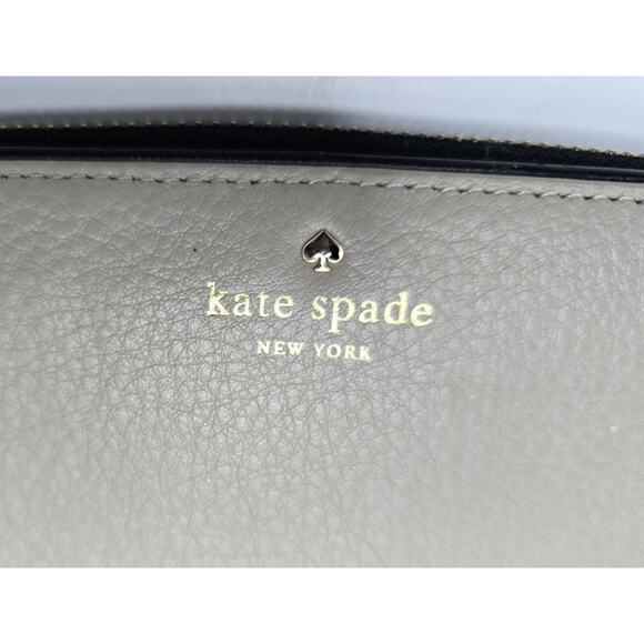 kate spade NY Continental Wallet Cobble Hill Leather Zip Around Lacey Beige - Picture 2 of 11
